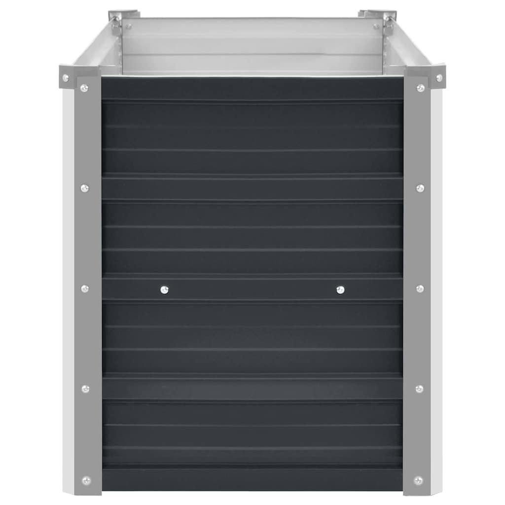 VidaXL Plantenbak verhoogd 100x40x45 cm gegalvaniseerd staal antraciet