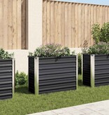 VidaXL Plantenbak verhoogd 100x40x77 cm gegalvaniseerd staal antraciet