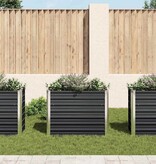 VidaXL Plantenbak verhoogd 100x40x77 cm gegalvaniseerd staal antraciet