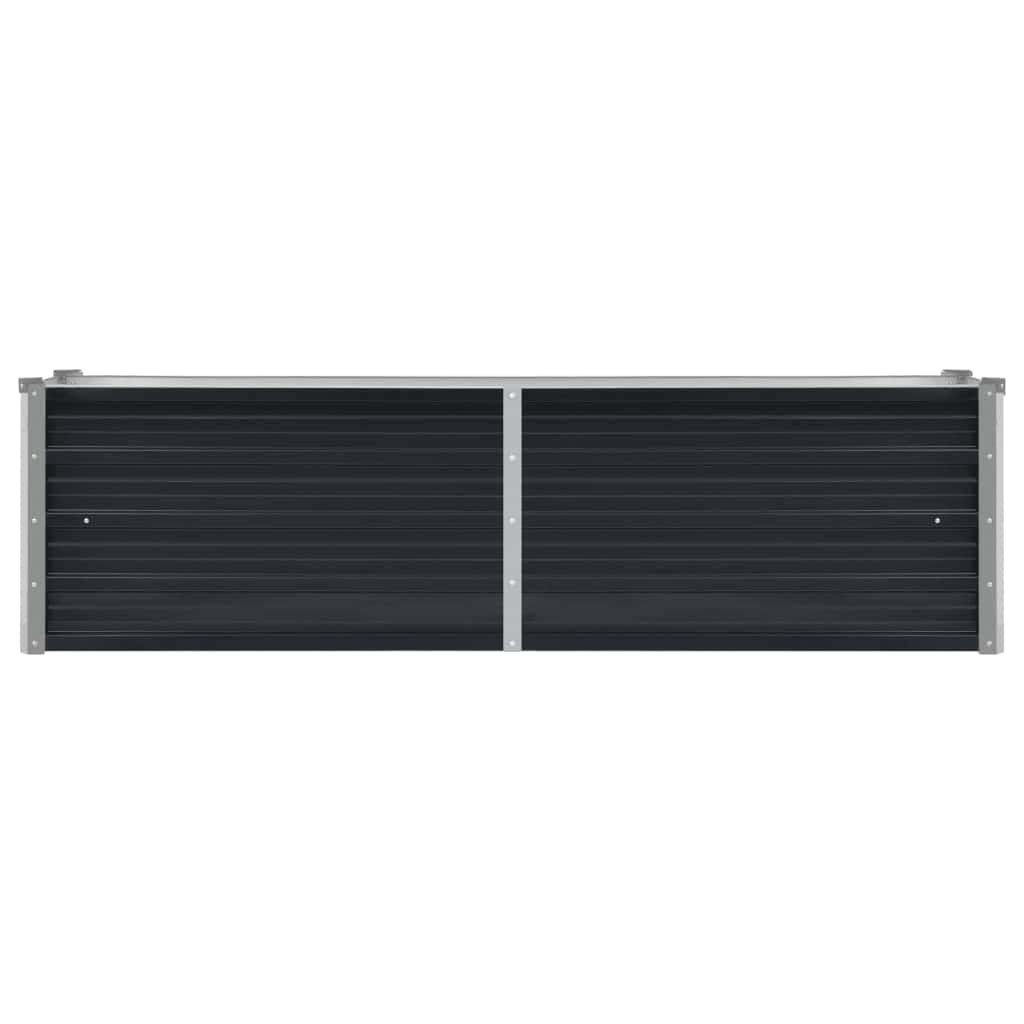 VidaXL Plantenbak verhoogd 160x40x45 cm gegalvaniseerd staal antraciet