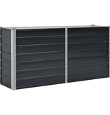 VidaXL Plantenbak verhoogd 160x40x77 cm gegalvaniseerd staal antraciet