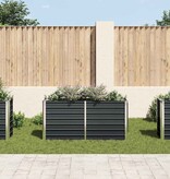 VidaXL Plantenbak verhoogd 160x40x77 cm gegalvaniseerd staal antraciet