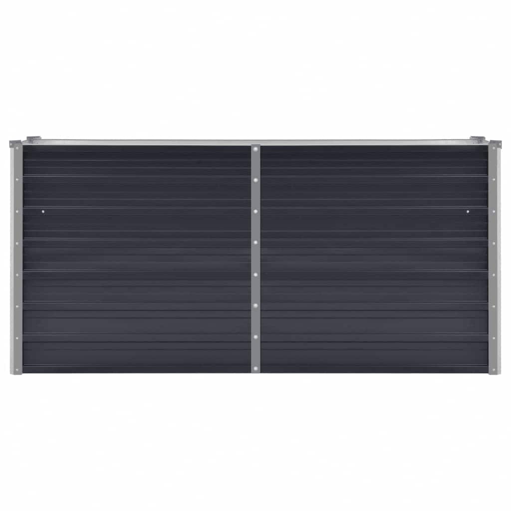 VidaXL Plantenbak verhoogd 160x40x77 cm gegalvaniseerd staal antraciet
