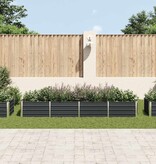 VidaXL Plantenbak verhoogd 320x80x45 cm gegalvaniseerd staal antraciet
