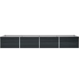 VidaXL Plantenbak verhoogd 320x80x45 cm gegalvaniseerd staal antraciet