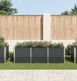 VidaXL Plantenbak verhoogd 240x80x77 cm gegalvaniseerd staal antraciet