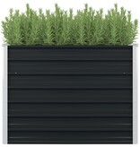VidaXL Plantenbak verhoogd 100x100x77cm gegalvaniseerd staal antraciet