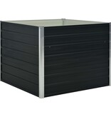 VidaXL Plantenbak verhoogd 100x100x77cm gegalvaniseerd staal antraciet