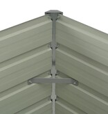 VidaXL Plantenbak verhoogd 100x100x77cm gegalvaniseerd staal antraciet