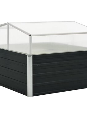 VidaXL Tuinkas 100x100x77 cm gegalvaniseerd staal antraciet