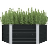 VidaXL Plantenbak verhoogd 129x129x45cm gegalvaniseerd staal antraciet