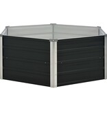 VidaXL Plantenbak verhoogd 129x129x45cm gegalvaniseerd staal antraciet