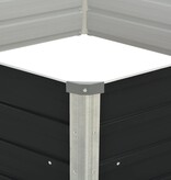 VidaXL Plantenbak verhoogd 129x129x45cm gegalvaniseerd staal antraciet