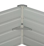 VidaXL Plantenbak verhoogd 129x129x45cm gegalvaniseerd staal antraciet