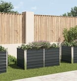 VidaXL Plantenbak verhoogd 160x80x77 cm gegalvaniseerd staal antraciet