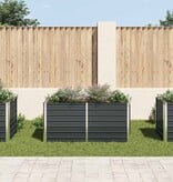 VidaXL Plantenbak verhoogd 160x80x77 cm gegalvaniseerd staal antraciet