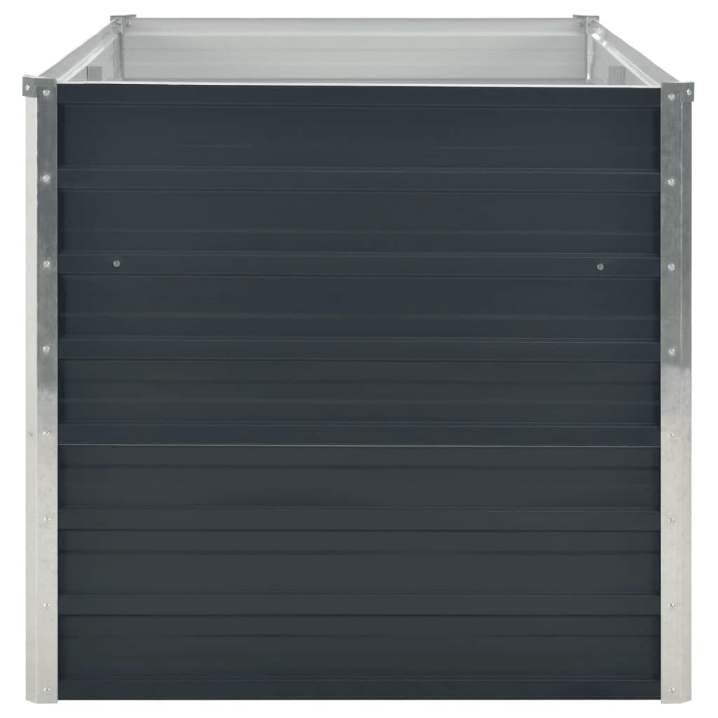 VidaXL Plantenbak verhoogd 160x80x77 cm gegalvaniseerd staal antraciet