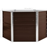 VidaXL Plantenbak verhoogd 129x129x77 cm gegalvaniseerd staal bruin