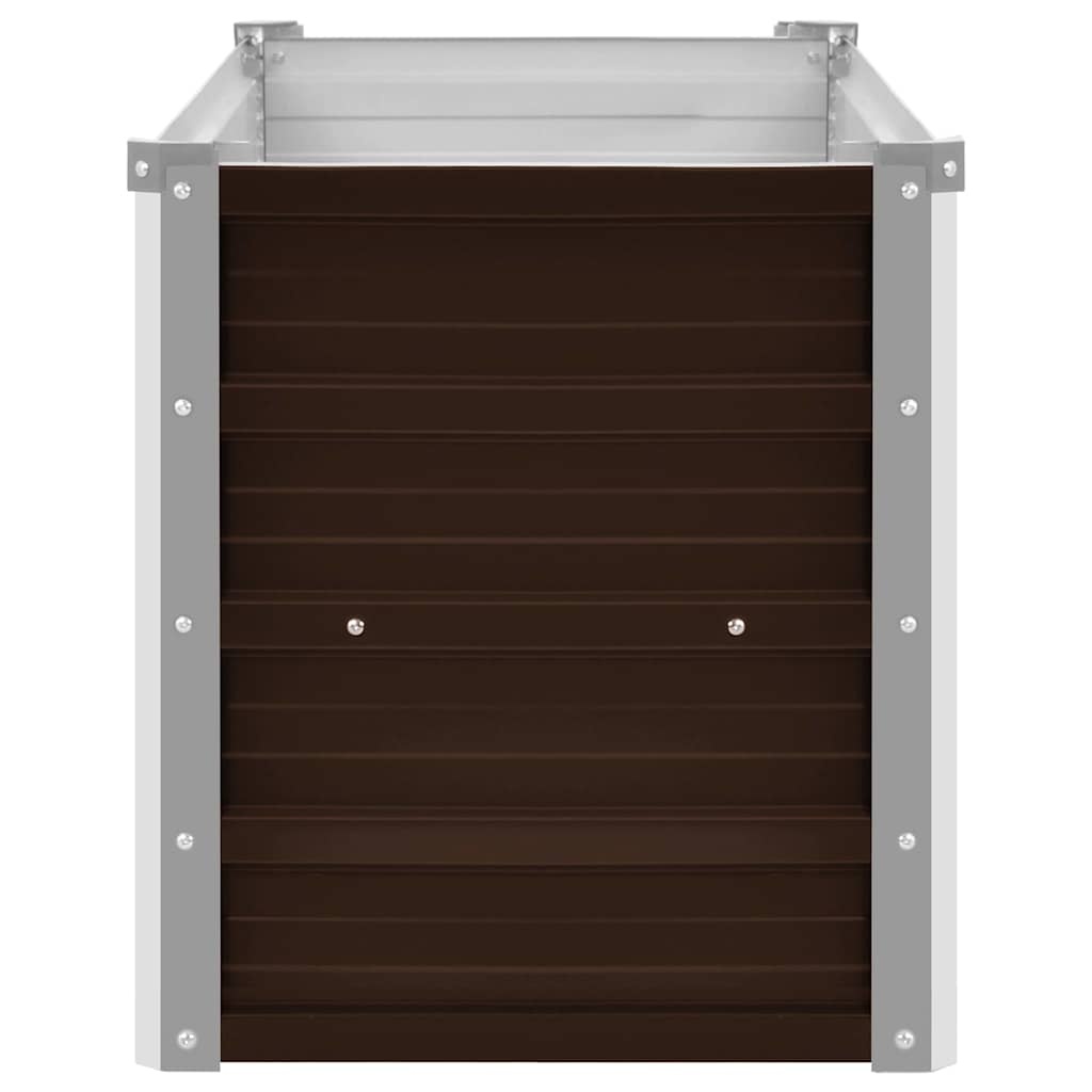 VidaXL Plantenbak verhoogd 100x40x45 cm gegalvaniseerd staal bruin