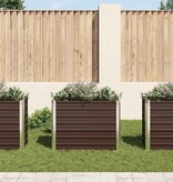 VidaXL Plantenbak verhoogd 100x40x77 cm gegalvaniseerd staal bruin