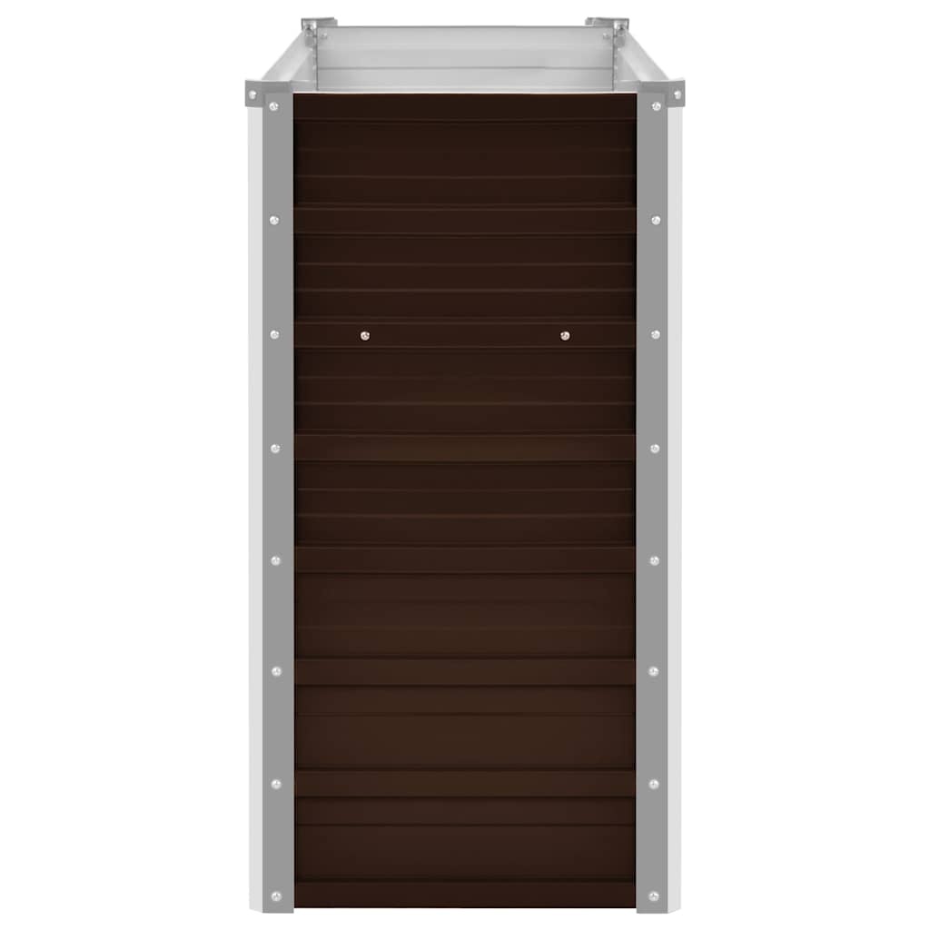 VidaXL Plantenbak verhoogd 100x40x77 cm gegalvaniseerd staal bruin