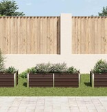 VidaXL Plantenbak verhoogd 160x40x45 cm gegalvaniseerd staal bruin