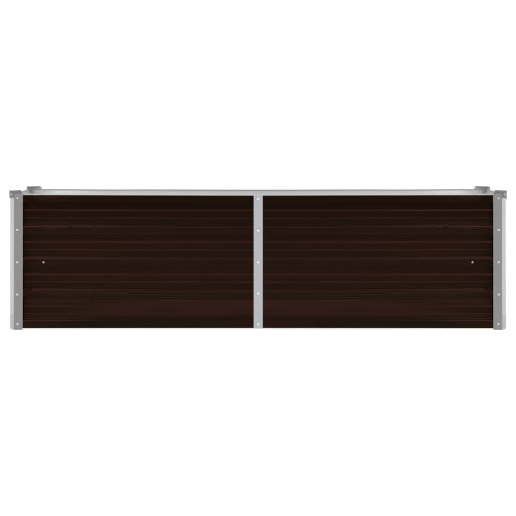 VidaXL Plantenbak verhoogd 160x40x45 cm gegalvaniseerd staal bruin