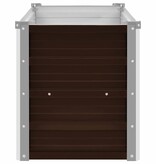 VidaXL Plantenbak verhoogd 160x40x45 cm gegalvaniseerd staal bruin