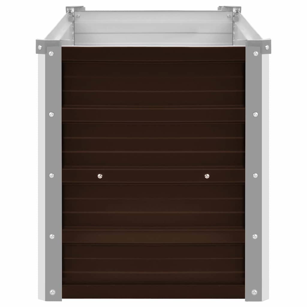 VidaXL Plantenbak verhoogd 160x40x45 cm gegalvaniseerd staal bruin