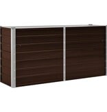 VidaXL Plantenbak verhoogd 160x40x77 cm gegalvaniseerd staal bruin
