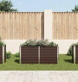 VidaXL Plantenbak verhoogd 160x40x77 cm gegalvaniseerd staal bruin