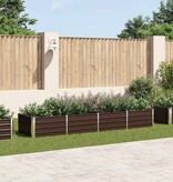 VidaXL Plantenbak verhoogd 320x80x45 cm gegalvaniseerd staal bruin