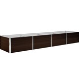 VidaXL Plantenbak verhoogd 320x80x45 cm gegalvaniseerd staal bruin