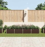 VidaXL Plantenbak verhoogd 320x80x45 cm gegalvaniseerd staal bruin
