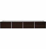 VidaXL Plantenbak verhoogd 320x80x45 cm gegalvaniseerd staal bruin