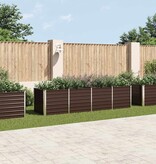 VidaXL Plantenbak verhoogd 320x80x77 cm gegalvaniseerd staal bruin