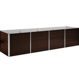 VidaXL Plantenbak verhoogd 320x80x77 cm gegalvaniseerd staal bruin