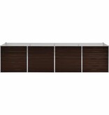 VidaXL Plantenbak verhoogd 320x80x77 cm gegalvaniseerd staal bruin