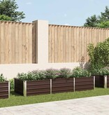 VidaXL Plantenbak verhoogd 240x80x45 cm gegalvaniseerd staal bruin