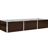 VidaXL Plantenbak verhoogd 240x80x45 cm gegalvaniseerd staal bruin