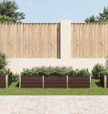 VidaXL Plantenbak verhoogd 240x80x45 cm gegalvaniseerd staal bruin