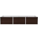 VidaXL Plantenbak verhoogd 240x80x45 cm gegalvaniseerd staal bruin