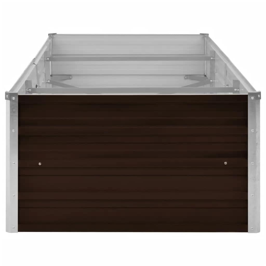 VidaXL Plantenbak verhoogd 240x80x45 cm gegalvaniseerd staal bruin