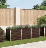 VidaXL Plantenbak verhoogd 240x80x77 cm gegalvaniseerd staal bruin