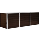 VidaXL Plantenbak verhoogd 240x80x77 cm gegalvaniseerd staal bruin