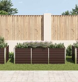 VidaXL Plantenbak verhoogd 240x80x77 cm gegalvaniseerd staal bruin