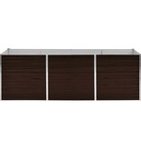 VidaXL Plantenbak verhoogd 240x80x77 cm gegalvaniseerd staal bruin