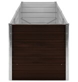 VidaXL Plantenbak verhoogd 240x80x77 cm gegalvaniseerd staal bruin