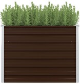 VidaXL Plantenbak verhoogd 100x100x77 cm gegalvaniseerd staal bruin