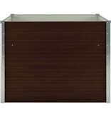 VidaXL Plantenbak verhoogd 100x100x77 cm gegalvaniseerd staal bruin
